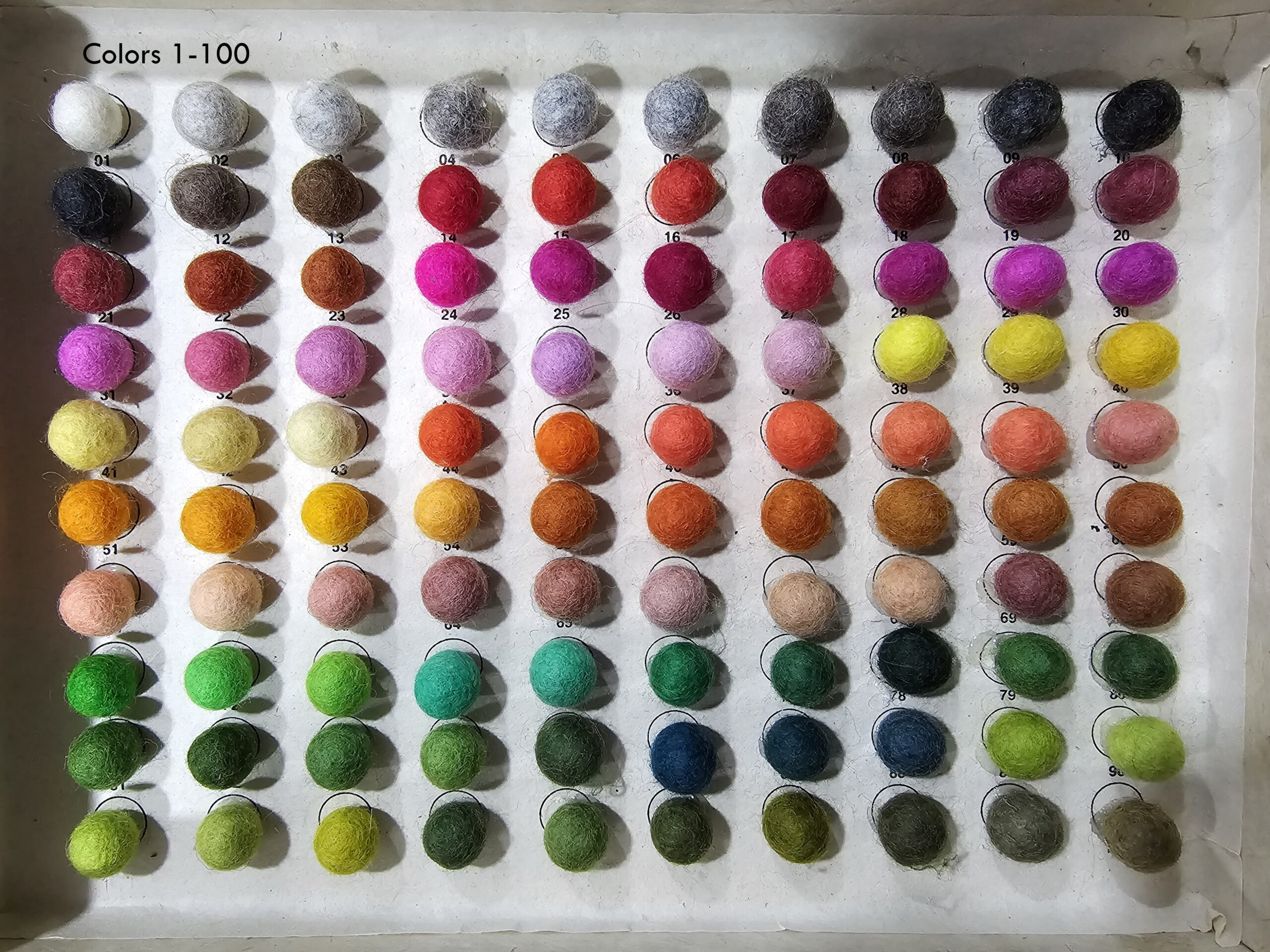 Color chart page 1